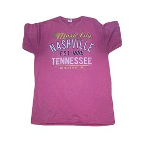 Pink www Nashville Tennessee Graphic Tee - Music City